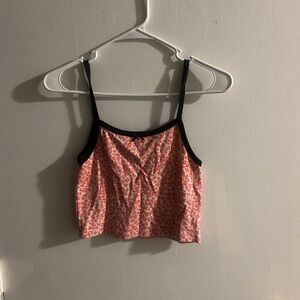 John Galt Floral Pink Cheetah Cami Top